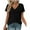 Black, variant on Women's V Neck T Shirts Summer Short Sleeve Spring Going Out Tops Casual Loose Fit Basic Tees Beach Clothes