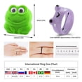 thumbnail image 4 of New Cartoon Colorful Frog Rings Made of Resin Cute Animal Finger Rings Ideal Gift for Women at Jewelry Parties, 4 of 9