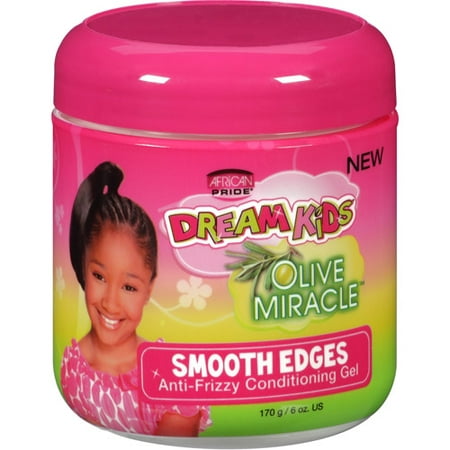 African Pride Dream Kids Olive Miracle Smooth Edges Anti-Frizzy Conditioning Gel, 6