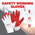 thumbnail image 2 of SAFETY Non-Slip 10 Pairs Red Latex Cotton Multi-Purpose Work Gloves- Nitrile Dipped & Rubber Palm Coated for a Firm Grip- Heavy Duty Premium-Construction-Moving-Warehouse-Garden-Gloves, 2 of 5