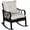 Brown 018, variant on 2-Person Outdoor Glider Bench Patio Double Swing Rocking Chair Loveseat with Slatted HDPE Frame for Backyard Garden Porch, Light Gray