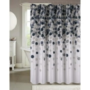Cedar Flowers Palms Seashells Shower Curtain Collection Watercolor - Charcoal