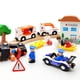 thumbnail image 3 of Set de accesorios de madera para vías de tren, coche de policía con luz, 3 of 8
