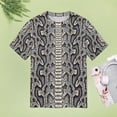 thumbnail image 4 of Snake Skin Texture Print Women's T-Shirt Short Sleeve T Shirts Tops Tee Ladies Loose T, 4 of 6