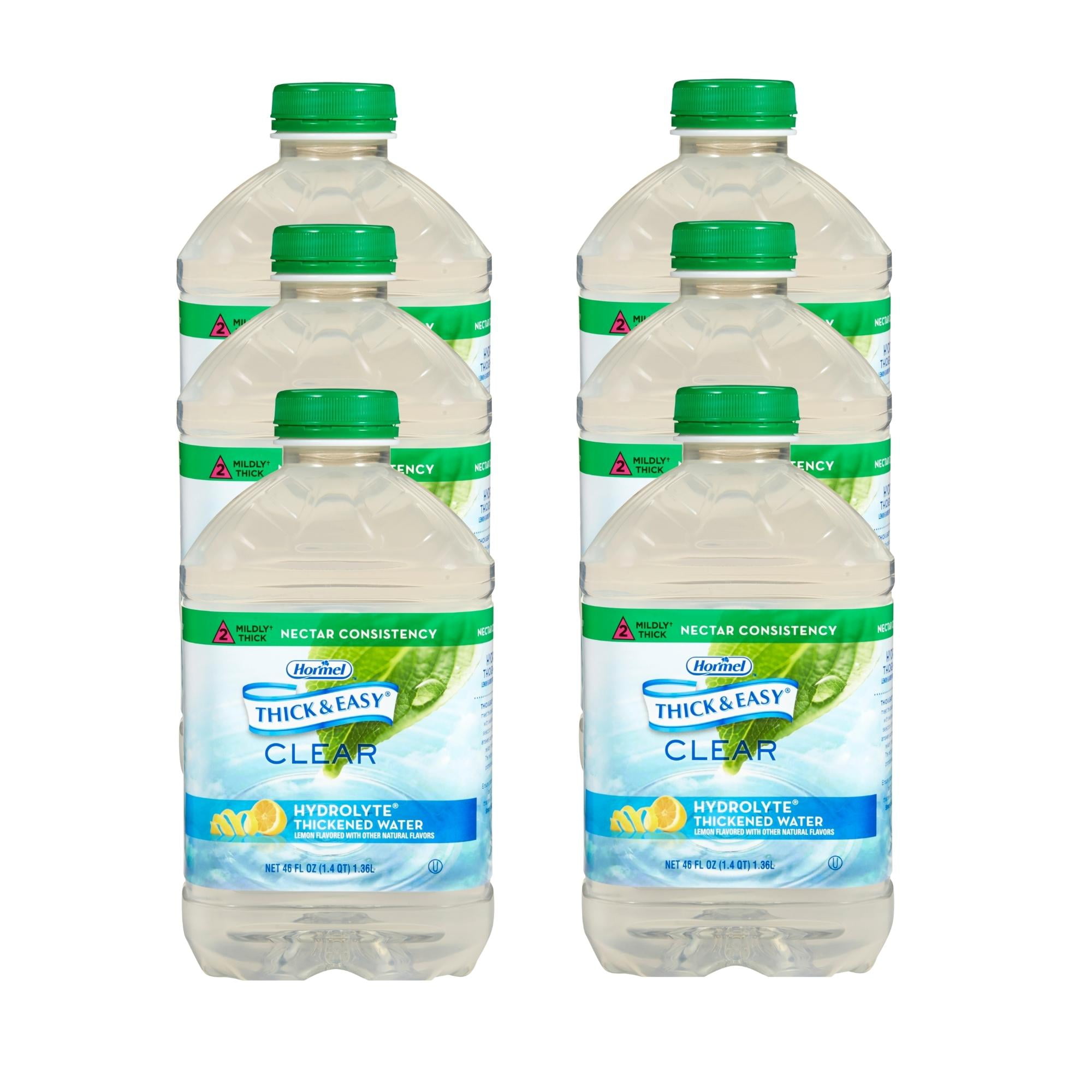 Hormel Thick & Easy Hydrolyte Thickened Water Lemon 46 oz. Bottle 6 Ct