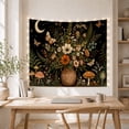 thumbnail image 5 of Botanical Vase in a Nocturnal Scene, Mystical Vintage Illustration for Nature Lovers, Botanical Wall Art, Halloween Gift Tapestry Wall Hanging for Bedroom and Living Room, 5 of 7