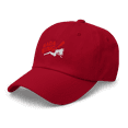 thumbnail image 6 of Bada Bing! Sopranos Dad Hat Embroidered Adjustable New Jersey Mafia Camo (Cranberry), 6 of 6