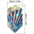 thumbnail image 2 of Uxcell Slim Dart Flights, 6 Pack PET Dart Accessories, Blue Silver Tone, 2 of 5