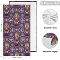 thumbnail image 2 of Dreamtimes Nutcracker Snowflakes Purple Hand Towels 2 PCS, Christmas Cute Soldier Kitchen Towel Ultra Soft and Highly Absorbent,Decorative Fingertip Face Towel for Bathroom Hotel, 28.3"x 14.4", 2 of 6