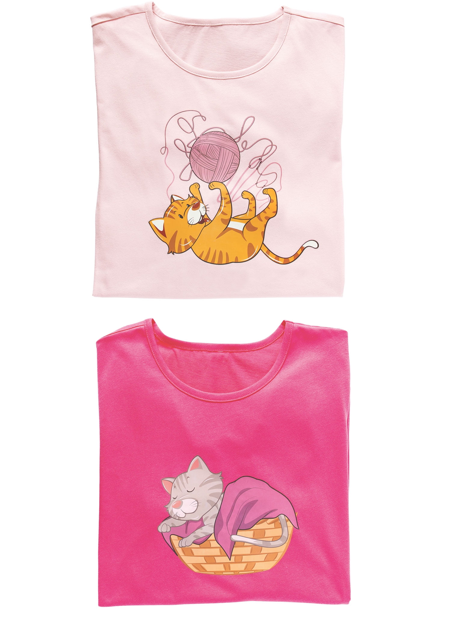 AmeriMark Women's TShirt Nightgowns Set CottonRich Soft Jersey Sleep