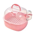 thumbnail image 2 of Small Animal Travel Carrier, Portable Bird Cage with Clear Panoramic View, Outdoor Carrier for Parrots, Hamsters, Guinea Pigs, Vet Visits & Car Travel, 1Pack Pink, 2 of 6