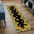 thumbnail image 4 of Runner Rugs 2x6 Ft, Sunflower Black Non Slip Area Rugs for Kitchen Bedroom Entryway, Watercolor Floral Vintage Farmhouse Washable Carpet Runner Rug Floor Mats for Bedroom Home Decor, 4 of 9