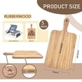 thumbnail image 4 of 5 Pack Rubberwood Cutting Board Bulk Wooden Serving Tray Kitchen Chopping Boards with Handle for Laser Engraving Gift (13.8 x 7 Inch), 4 of 7