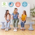 thumbnail image 6 of ECR4Kids Twist Active Wobble Stool, 18in Seat Height, Classroom Furniture, Light Grey, 6 of 9