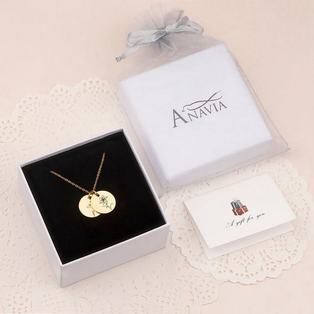 Personalized Birth Flower Necklace - Birthflower Necklace With Back Initial - Poppy Flower Charm - Birth Flower Gift - Birthday Gift for Daughter