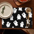 thumbnail image 5 of Halloween Cute Ghosts Pattern Summer Placemats Table Placemats Set Of 4-Linen Kitchen Washable Placemats Table Mats 11.8"x17.7" Non-Slip Heat Resistant, 5 of 6