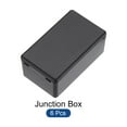 thumbnail image 3 of Uxcell 2.36" x 1.42" x 0.98" Junction Box DIY Wiring Box Enclosure Project Case ABS for DIY Projects Black, 6 Pack, 3 of 6