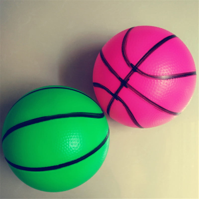 2x Soft Rubber Small Basketball Children Soccer Ball & Pump Kids Sports Gift Toy 