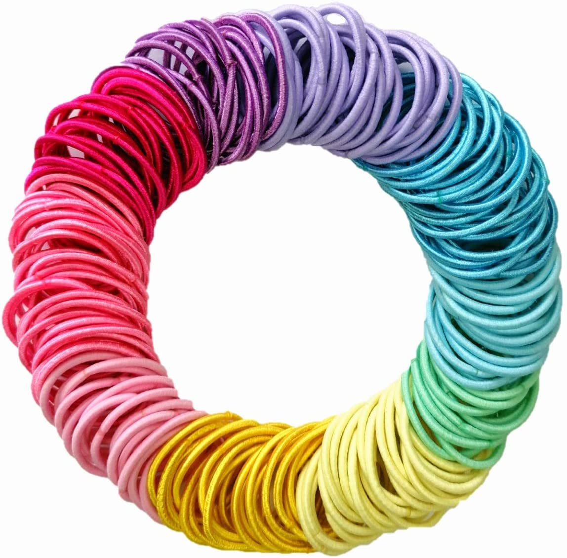 200 Pieces Seamless Cotton Hair Ties Thick Elastic Ponytail Holders Bands No For
