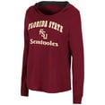 thumbnail image 2 of Women's Colosseum Garnet Florida State Seminoles Catalina Hoodie Long Sleeve T-Shirt, 2 of 3
