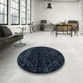 thumbnail image 4 of Ahgly Company Machine Washable Indoor Rectangle Abstract Night Blue Area Rugs, 7' x 9', 4 of 7