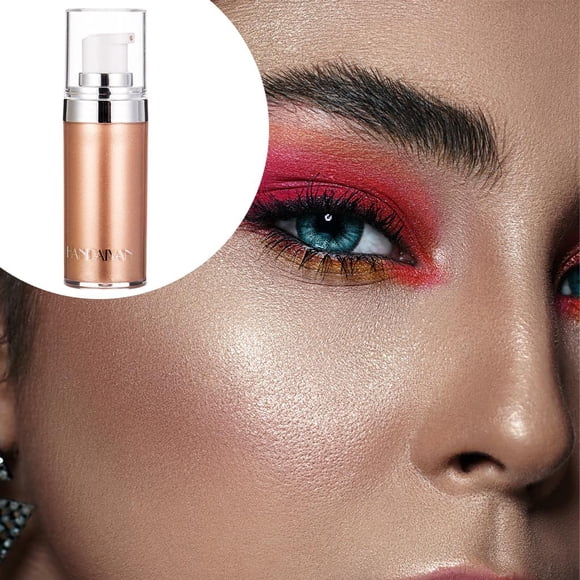 Maquillaje iluminador de corporal - Iluminador suave, iluminador de brillo de maquillaje , para niñas iluminadoras con - Dorado shamjiam Iluminador Liquid Glow