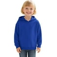 thumbnail image 4 of Fgnfyis Girls Hoodie Long Sleeve Solid Color Pullover Top for Kids and Tweens Casual Wear Comfortable Everyday Sweatshirt Blue 8-9 Years, 4 of 4
