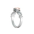 thumbnail image 3 of 14K White Gold 1.50 CT natural peach/pink VS Morganite Ring Flower Leaves Designer, 3 of 4