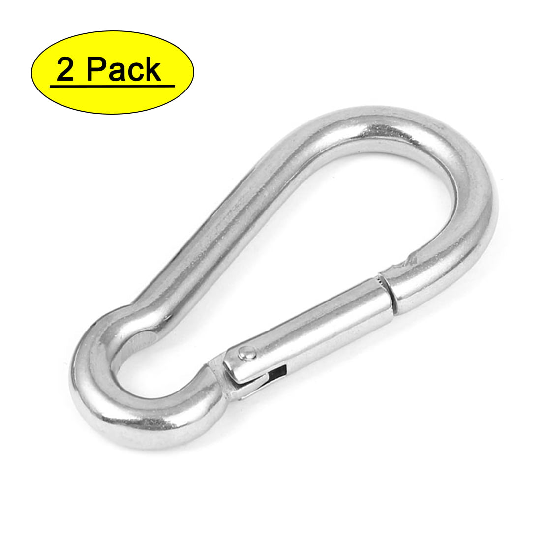 6mm STAINLESS STEEL 316 SNAP HOOK SAFETY CLIP CARABINER CLIMBING LOCK 2pcs 