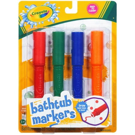4 Crayola Assorted Non-Toxic Bathtub Markers