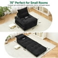 thumbnail image 6 of BEHOST 70" Corduroy Convertible Futon Sofa Bed, Folding Couch Sleeper for Small Spaces, Black, 6 of 10