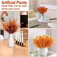 thumbnail image 4 of 20 Bundles Artificial Flowers for Outdoor Decoration, Fall Decoration UV Resistant Faux Outdoor Plastic Greenery Shrubs Plants Fake Flowers Home Garden Fall Decor(Orange Red), 4 of 5