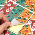 thumbnail image 4 of Pegatinas de Feliz Navidad, 6 estilos, animales, muñeco de nieve, árboles, pegatinas decorativas, etiqueta de caja de regalo, etiquetas de Navidad, 30-60 piezas, 4 of 4