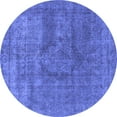 thumbnail image 1 of Ahgly Company Machine Washable Indoor Round Oriental Blue Industrial Area Rugs, 8' Round, 1 of 4