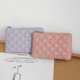 thumbnail image 5 of Cartera corta Lingge de piel sintética suave con borde cruzado, ultraliviana, para mujer, con tarjetero y monedero, 5 of 5
