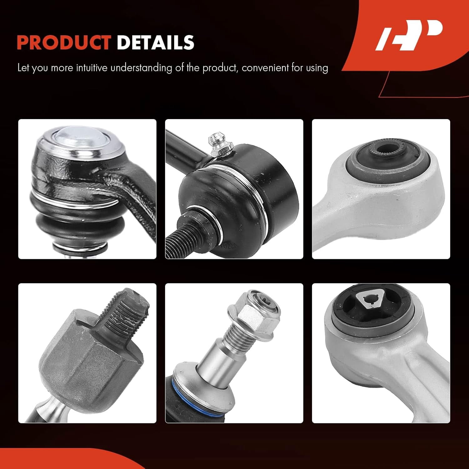 A-Premium 12Pcs Front Suspension Kit Lower Forward & Rearward Control Arm w/Ball Joint Sway Bar Link Tie Rod End Compatible with BMW 525xi/530xi 06-07 528i xDrive/535i xDrive 09-10 528xi 535xi