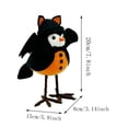 thumbnail image 3 of Halloween Bird Fall Decor, Spooky Plush Bird Decoration Standing Bird Figurine Tabletop Tiered Tray Decor Home Rustic Farmhouse Gifts, 3 of 6
