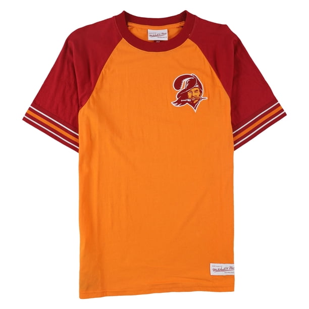 Camiseta con Adornos de Capitán del Equipo Mitchell & Ness para Hombre Naranja Pequeña