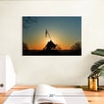 thumbnail image 3 of Elephant Stock Marine Corps Memorial Silhouette Wall Art - Horizontal Canvas Wall Art - Living Room Wall Decor - Architecture Canvas - Black And Brown Decor - 12" x 8", 3 of 8