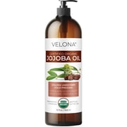 velona USDA Organic Jojoba Oil - 32 fl oz, Cold Pressed, with Pump