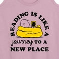 thumbnail image 3 of Peanuts - Reading Is Like A Journey To A New Place - Women's Racerback Tank Top, 3 of 6
