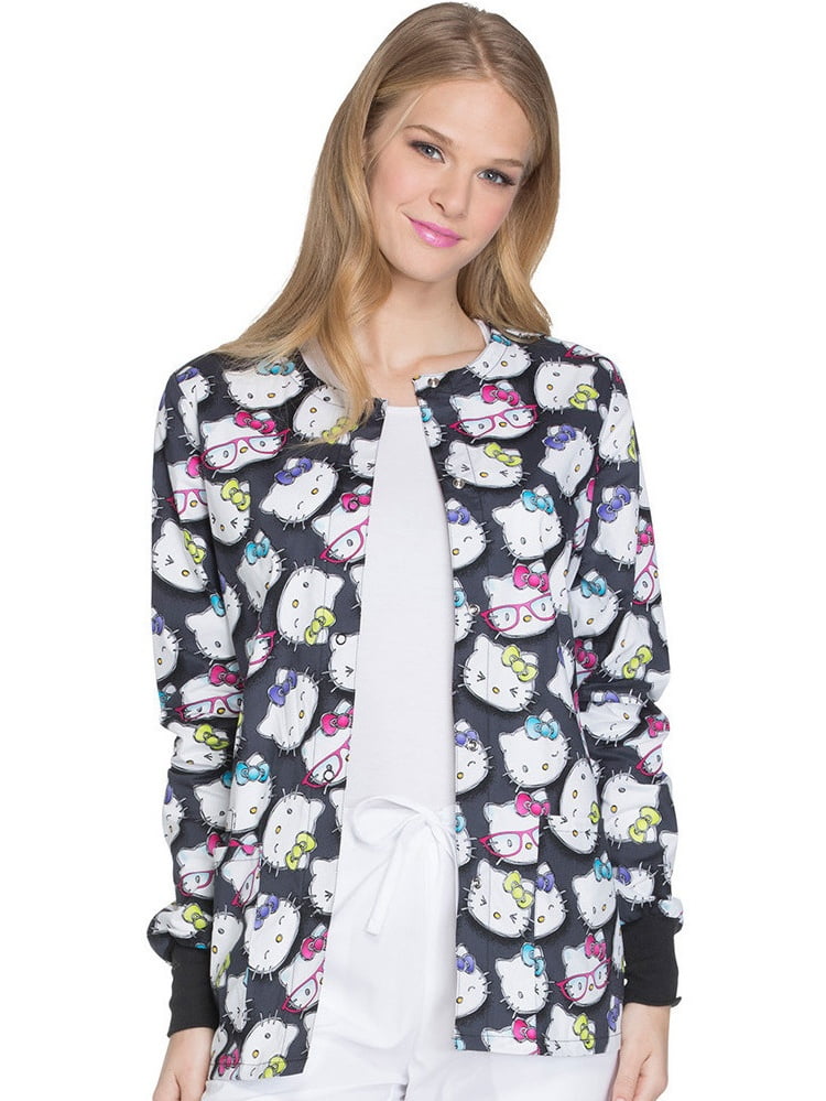 cherokee printed scrub jackets