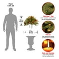 thumbnail image 4 of 27" Green and Red Battery Operated LED Lighted Colonial Urn Filler Christmas Decor, 4 of 4