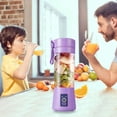 thumbnail image 2 of Mini exprimidor portátil USB, exprimidor de 6 cuchillas, Mini vaso de jugo de fruta portátil eléctrico, 2 of 5