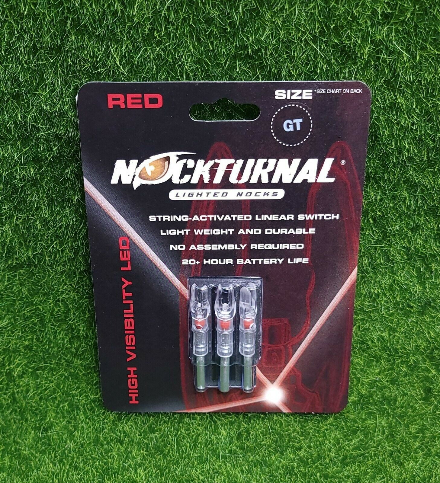 New Nockturnal Illuminated Predator Crossbow Nock Red 3 Pack Size 1 NT-722 