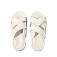 thumbnail image 5 of Iyufng Womens Criss Cross Strap Textile Slippers Soft Comfortable Open Toe Flat Warm Cozy Casual Indoor House Slide Sandals, 5 of 7