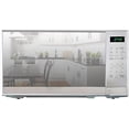 thumbnail image 1 of Total Chef Compact Countertop Microwave Oven, 700W, 0.7 Cubic Feet Capacity, Digital Touchscreen Controls, One-Touch Push-Button Opening, 6 Pre-Set Cooking Modes, Silver Stainless Steel, 1 of 4