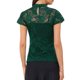 thumbnail image 3 of INSPIRAR CHIC Top de Mujer con Espalda en Llave para el Día de San Valentín, Manga Corta, Cuello Alto, Blusa Semi Transparente, Verde M, 3 of 6