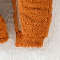 thumbnail image 5 of CAICJ98 Baby Jumpsuit with Cute Bear Hoodie Warm Fleece Lined Newborn Snowsuit Rompers Baby Boy Girl Winter Coat (Brown,3-6 Months), 5 of 7