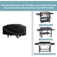thumbnail image 2 of Heavy Duty 600D Flat Top Grill Cover for Blackstone 36 Inch Griddle and More 4-Burner Griddle, Waterproof Griddle Cover with Upgraded Air Vents and Click-Close Straps, Black, 2 of 7